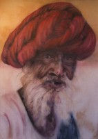 Hombre con turbante rojo